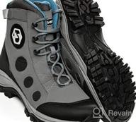 img 1 attached to Foxelli Wading Boots: Lightweight, Rubber Sole Fly Fishing Shoes For Men - Grey review by Noah Jess