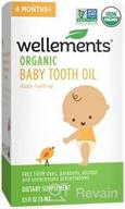 wellements organic baby tooth oil: natural teething relief, no dyes/parabens, preservative-free, 0.5 fl oz logo