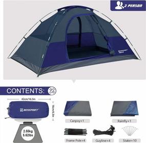 img 2 attached to Bessport Camping Tent 2/4/6 Person Family Camping Tent Water Resistant Dome Tent For Outdoor Hiking Festival Camping