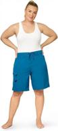 stay comfortable & stylish in maui women's plus size swim board shorts logo