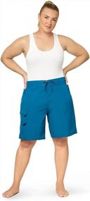 img 4 attached to Stay Comfortable & Stylish In Maui Women'S Plus Size Swim Board Shorts