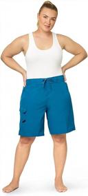 img 3 attached to Stay Comfortable & Stylish In Maui Women'S Plus Size Swim Board Shorts