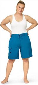 img 1 attached to Stay Comfortable & Stylish In Maui Women'S Plus Size Swim Board Shorts