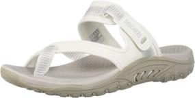 img 4 attached to 👡 Skechers Reggae Stockholm Chocolate Women's Thong Sandals via Athletic