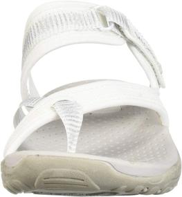 img 3 attached to 👡 Skechers Reggae Stockholm Chocolate Women's Thong Sandals via Athletic