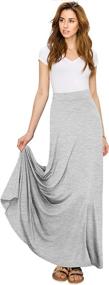 img 1 attached to 👗 WDR1434 Elastic Waist Women's Solid Skirt at Skirts Online Store