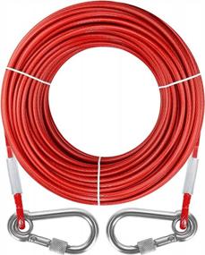 img 4 attached to Secure And Durable XiaZ Dog Tie-Out Cable For Large Dogs - Up To 250Lbs And 100Ft Long. Perfect For Yard, Camping, And Park Activities!