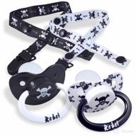 🍼 rearz rebel adult pacifier - set of 2 with lanyard and clip logo