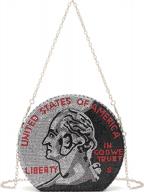 dazzle with covelin: women's rhinestone dollar coin purse for stunning evening looks logo