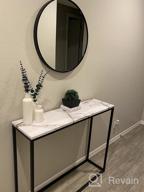 img 1 attached to Modern White Marble Console Table With Gunmetal Frame - Perfect For Entryway/Hallway/Foyer/Enterance & Living Room! review by Jose Isaacs