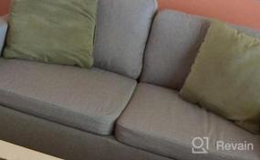 img 6 attached to STHOUYN 72 "W Секционный диван 3-местный диван, современный диван середины века с 2 USB, кушетки-диваны для гостиной, спальни, удобные маленькие кушетки для небольших помещений (светло-серый (3-местный))