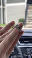 img 1 attached to 1.16Ctw Moissanite Engagement Rings For Women - Platinum Plated Silver Ring review by Carlos Barrett