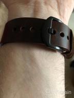 img 1 attached to 42Mm Series 123 Dark Brown Oil Wax Leather Strap Watchband Compatible With Nike+,Sport,Edition Smart Watches review by Sasha Holmes