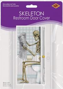 img 3 attached to Skeleton Restroom Door Cover Party Decoration (1 Count) (1/Pkg)