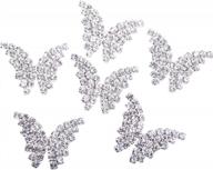 kaoyoo 10 шт. 20 мм кристалл горный хрусталь бабочка украшение пришивные пуговицы для украшения своими руками логотип