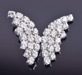 img 3 attached to KAOYOO 10Pcs 20Mm Crystal Rhinestone Butterfly Embellishment Sew-On Buttons For DIY Decoration