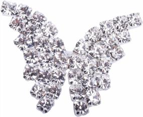 img 1 attached to KAOYOO 10Pcs 20Mm Crystal Rhinestone Butterfly Embellishment Sew-On Buttons For DIY Decoration