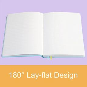 img 2 attached to Peachlulu Hardcover Journal: High-Quality 100 GSM Paper, 5.7X8 Inches, College Ruled With 2 Bookmarks - Ice Blue