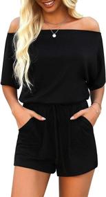 img 2 attached to 👗 Vetinee Keyhole Jumpsuit Playsuit for Women - Fashionable Women's Clothing under Jumpsuits, Rompers & Overalls category