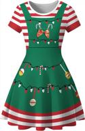 стильное рождественское платье а-силуэта с коротким рукавом pizoff для модниц логотип