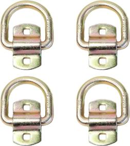 img 2 attached to 🔩 Gripon (Set of 4) 1/2-Inch D-Ring Tie-Down Anchors with Bolt-on Mounting Clip for Trailers and Trucks