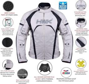 img 3 attached to Motorcycle Jacket HWK Motorbike Waterproof Motorcycle & Powersports ~ Protective Gear