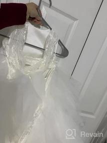 img 6 attached to Платье для цветочной девочки с кружевной спинкой из Тюля и оборками в Майами - отличный выбор для свадебной церемонии.