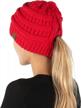 funky junque women's criss cross beanie - perfect for messy buns and high ponytails logo