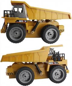 img 1 attached to Fisca 2.4Ghz RC Dump Truck Toy With LED Light And Metal Cab - Perfect For Kids Age 5-9