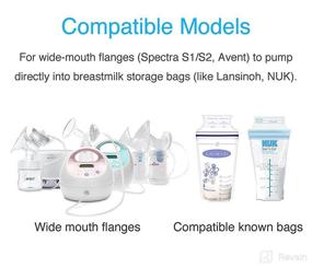 img 2 attached to 🍼 Papablic Breastmilk Storage Bag Adapters: Compatible with Spectra S1 S2, Avent Comfort Wide Mouth Flanges for Convenience in Pumping into Lansinoh, NUK Breastmilk Storage Bag