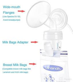 img 3 attached to 🍼 Papablic Breastmilk Storage Bag Adapters: Compatible with Spectra S1 S2, Avent Comfort Wide Mouth Flanges for Convenience in Pumping into Lansinoh, NUK Breastmilk Storage Bag