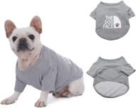 🐶 хозз 100% хлопковый жилет-топ с французским бульдогом - frenchie dogs серый m, средний размер (упаковка 1 шт) - fashion2graym логотип