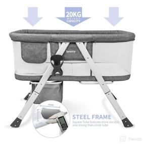img 3 attached to 👶 Besrey 3-in-1 Portable Baby Bassinet - Rocking Cradle Bed, Easy Fold Bedside Sleeper Crib, Quick-Fold for Newborn Infants