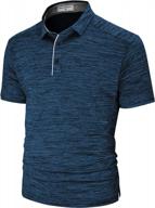 derminpro men's dry fit short sleeve moisture wicking athletic heather summer golf polo shirts logo