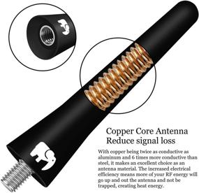 img 2 attached to 📻 ONE250 Short Rubber Copper Core Antenna for Toyota Tundra, Tacoma, FJ Cruiser - Enhanced FM/AM Reception (Black)