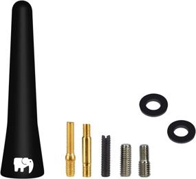 img 1 attached to 📻 ONE250 Short Rubber Copper Core Antenna for Toyota Tundra, Tacoma, FJ Cruiser - Enhanced FM/AM Reception (Black)