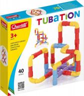 quercetti tubation - 40 piece interlocking pipeline maze building set - open ended construction toy for ages 3 and up (made in italy) logo