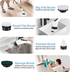 img 1 attached to 🧼 LOSUY Electric Spin Scrubber 2022 - Cordless Cleaning Brush with 7 Replaceable Brush Heads, Adjustable Extension Handle - Power Shower Scrubber for Bathroom, Floor, Glass, and Home Cleaning, Etc.
