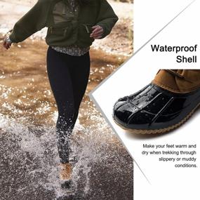 img 2 attached to Stay Dry And Stylish With Athlefit Women'S Waterproof Insulated Duck Boots