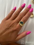 картинка 1 прикреплена к отзыву Набор из 4-х золотых массивных кольцевых колец для женщин, 18К настоящее золотое печатное полированное кольцо для стеклянной стопки - размеры 5-10 от Leroy Jacobs