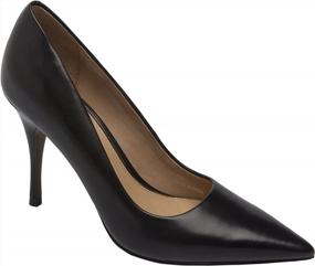 img 4 attached to Women'S Leather High Heel Stiletto Pump - Linea Paolo Payton Pointy Toe