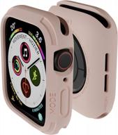 elkson quattro series rugged military grade protective case for apple watch se/series 6 5 4 40mm - durable, shock proof & flexible - pink logo
