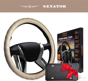 img 4 attached to SENATOR Steering Wheel Cover For Cars Interior Accessories