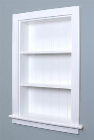 img 3 attached to White Beadboard Back Wall Niche by Fox Hollow Furnishings - 14x24 Aiden