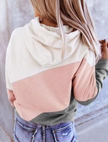 img 3 attached to Women'S Long Sleeve Color Block Hoodie Tunic Pullover - Loose, Lightweight, Casual, Cute Design