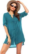 ekouaer coverups button beachwear medium women's clothing : swimsuits & cover ups logo