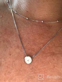 img 5 attached to Минималистское изящное ожерелье-чокер с подвеской в ​​виде спутниковой бусины для женщин - серебро 925 пробы с золотым покрытием, 16 ''+ 2'', регулируемая длина