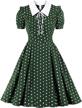 sofkiny women's 1950s vintage dress polka dot cocktail swing dress with short sleeves logo