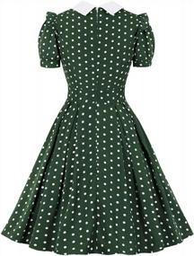 img 3 attached to Sofkiny Women'S 1950S Vintage Dress Polka Dot Cocktail Swing Dress With Short Sleeves