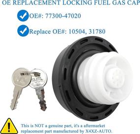 img 2 attached to 🔒 Locking Gas Cap for Toyota 4Runner Camry Corolla Tundra Tacoma Rav4 Highlander Avalon Sequoia Prius/Chevy Silverado Camaro Cruze Express Malibu + Honda CRV/Nissan Altima - Model 10504